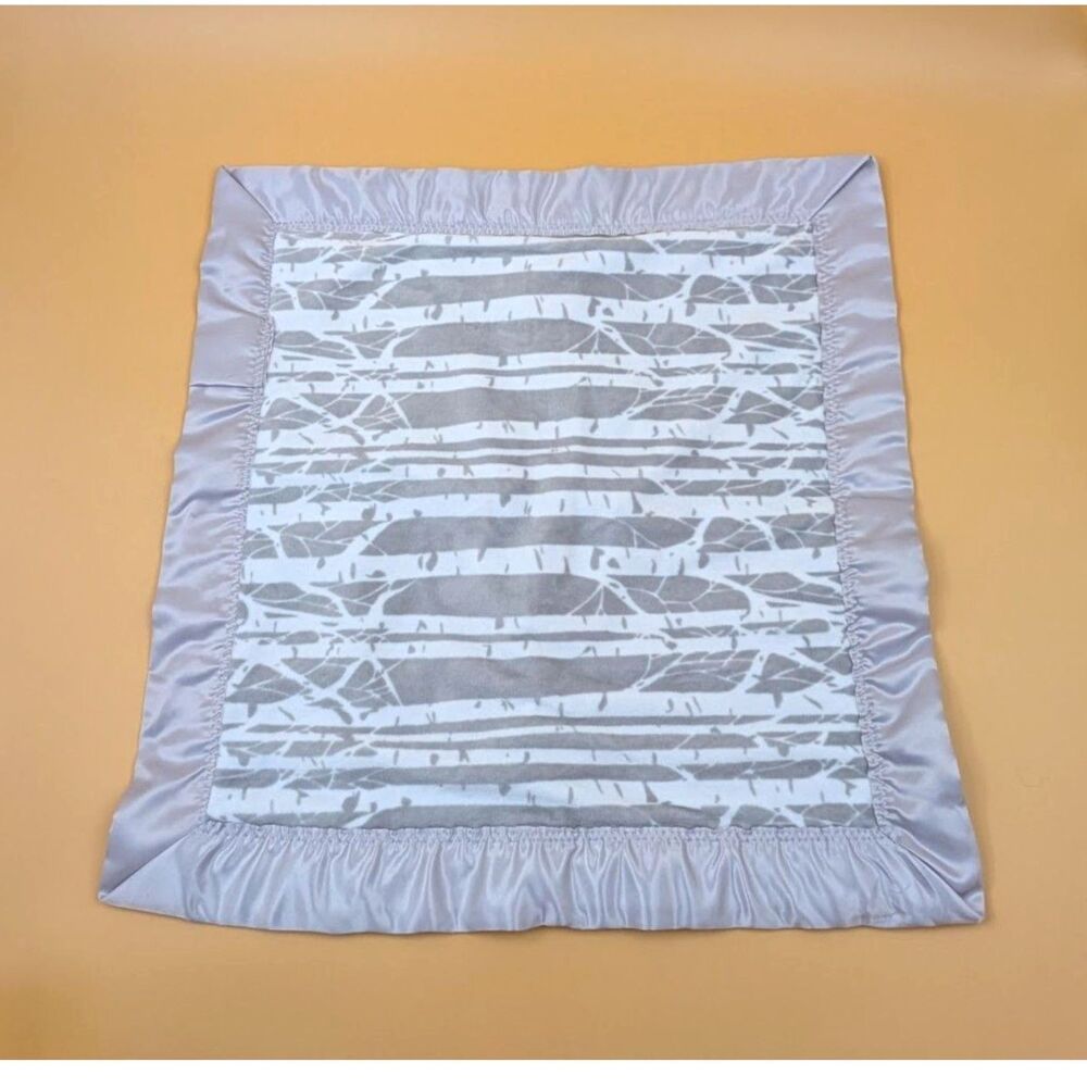Baby Lovey Security Blanket Gray Sensory Toy Gender Neutral Replacement - Picture 4 of 10